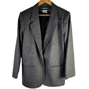 Sag Harbor Petite Gray Wool Blend Blazer